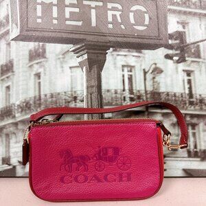 Coach C5579 Nolita 19 With Horse And Carriage Wristlet/Mini Bag In Bright Violet